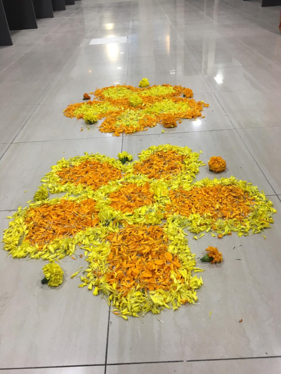 Rangoli for new office inauguration